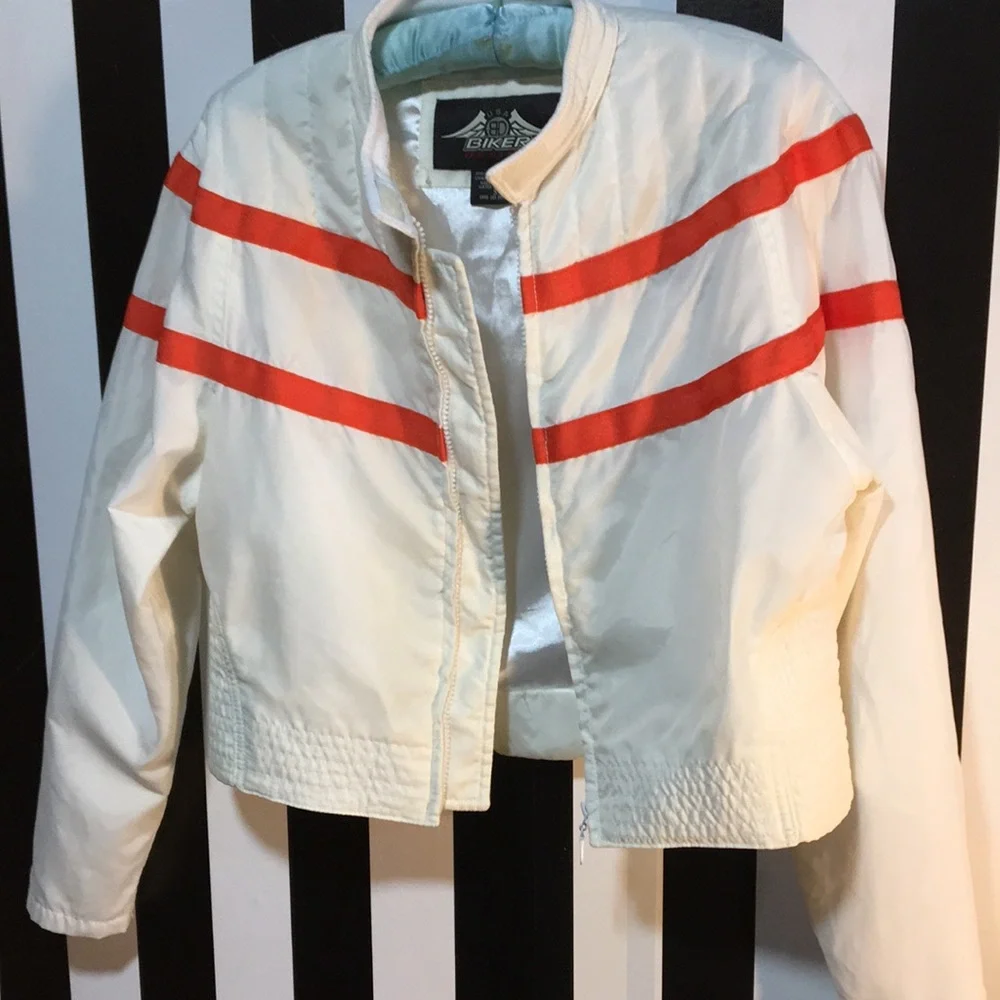 1990s y2k Lightweight Nylon Biker Motorcycle Riding Jacket Woman’s Small 2/4 - Picture 11 of 13
